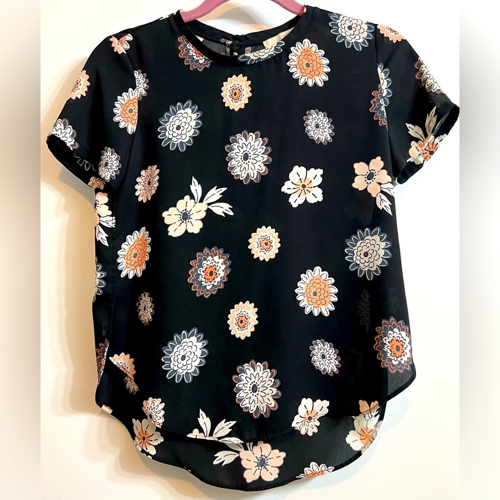 LOFT Petites Floral Top XXS